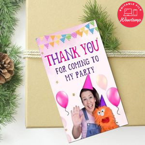 Ms. Rachel Thank You Tag Customizable Template To Print At Home Instant Download