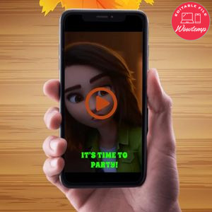 Sam Greenfield Luck Birthday Video Invitation Digital Template Customizable Instant Download