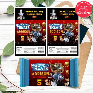 Cats in the museum Rice Krispies Treats Template Printable Instant Download