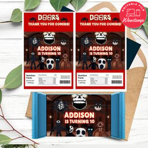 Doors scary game Rice Krispies Treats Template Printable Instant Download