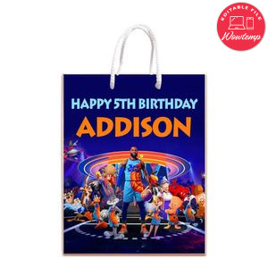 Space Jam 2 Gift Bag Label Template Printable Instant Download