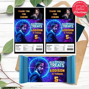 John wick Rice Krispies Treats Template Printable Instant Download