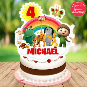 Baby first tv Cake Topper Template Printable Instant Download