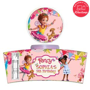 Fancy Nancy Cotton Candy Label Template To Print At Home Instant Download