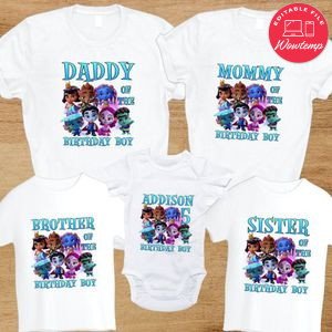 Super Monster Family Birthday T-Shirt