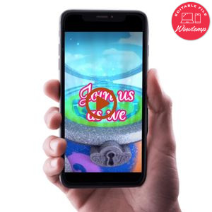 Dee and friends Birthday Video Invitation Digital Template Customizable Instant Download