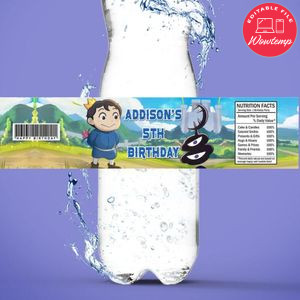 Ranking of king Birthday Water Bottle Label Template to Print at Home Instant Download