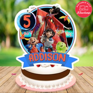 Over the moon Birthday Cake Topper Template Printable Instant Download