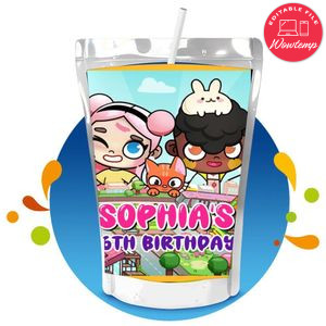 Avatar World Capri Sun Birthday Label Digital File Printable Instant Download