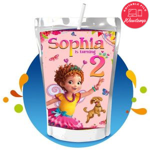 Fancy Nancy Capri Sun Birthday Labels Digital File Printable Instant Download