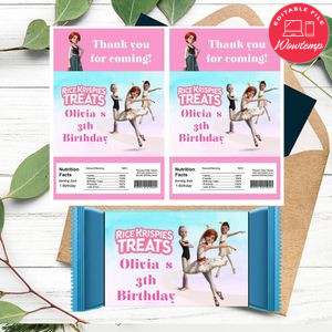 Ballerina film Rice Krispies Treats Template Printable Instant Download