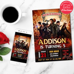 Dungeons And Dragons Mobile Invite Customizable Template Instant Download