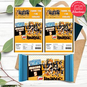 Haikyu Rice Krispies Treats Template Printable Instant Download