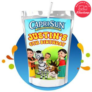 Infobells Capri Sun Birthday Labels Digital File Printable Instant Download