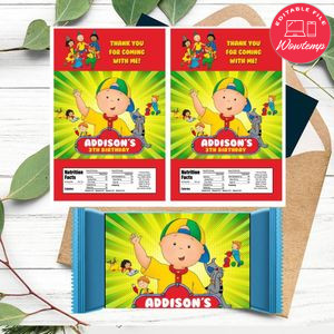 Caillou Rice Krispies Treats Printable Instant Download