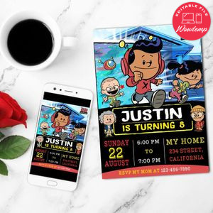 Xavier Riddle Birthday Flyer Customizable Template to Print at Home Instant Download