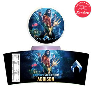 Aquaman 2 Cotton Candy Label Template To Print At Home Instant Download