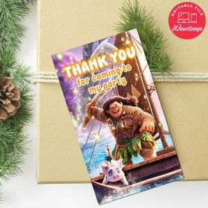 Maui Thank You Tag Customizable Template To Print At Home Instant Download
