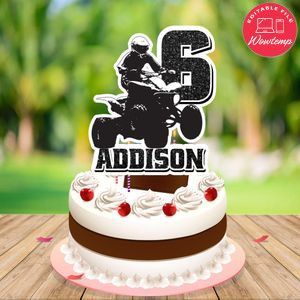 Atv Cake Topper Template Printable Instant Download