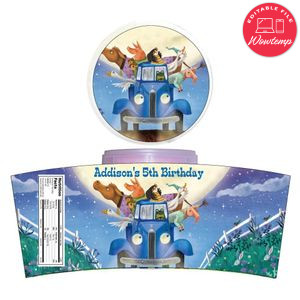 Little Blue Truck Cotton Candy Label Template To Print At Home Instant Download