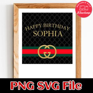 Women Birthday Backdrop Digital File Template Instant Download