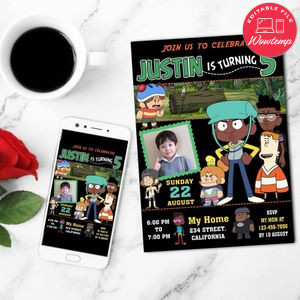 Craig Of The Creek Birthday Mobile Invite Customizable Template Instant Download