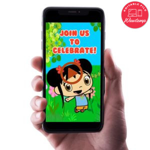 Ni hao kai lan Video Birthday Invitation Digital Template Customizable Instant Download