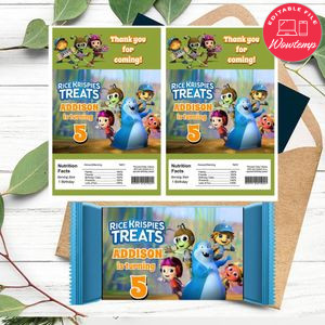 Beat bugs Rice Krispies Treats Template Printable Instant Download