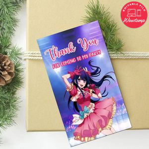 Oshi No Ko Thank You Tag Customizable Template To Print At Home Instant Download