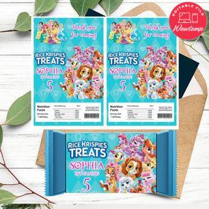 Princess palace pets Rice Krispies Treats Template Printable Instant Download