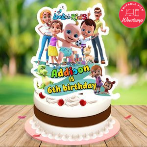 LooLoo Kids Birthday Cake Topper Template Printable Instant Download