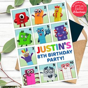 Numberblocks Personalized Birthday Card