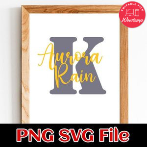 Aurora Rain Name Customer Request PNG file template