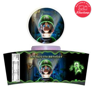 Luigi’s Mansion Cotton Candy Label Template To Print At Home Instant Download
