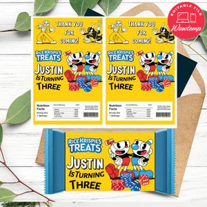 Cuphead Rice Krispies Treats Template Printable Instant Download