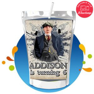 Peaky blinders Capri Sun Birthday Labels Digital File Printable Instant Download