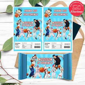 Kuroko's Basketball Rice Krispies Treats Template Printable Instant Download