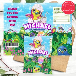 Hatchimal Birthday Chip Bag Digital File Printable Instant Download