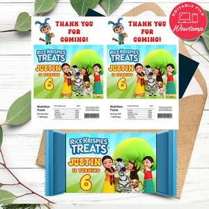 Infobells Rice Krispies Treats Template Printable Instant Download