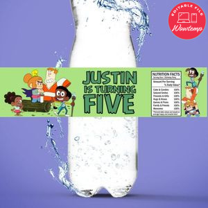 Craig of the creek Birthday Water Bottle Label Template to Print at Home Instant Download
