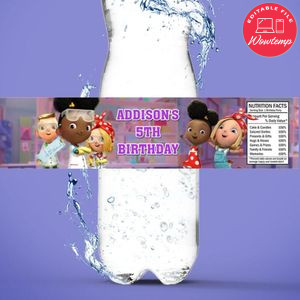 Ada Twist scientist Bottle Label Birthday Water Bottle Label Template to Print at Home Instant Download