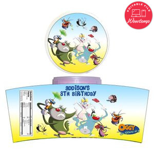 Oggy Cotton Candy Label Template To Print At Home Instant Download