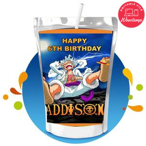 Luffy gear 5 Capri Sun Birthday Label Digital File Printable Instant Download