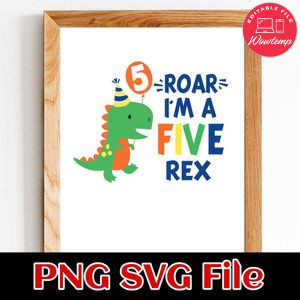 Baby TRex PNG file template