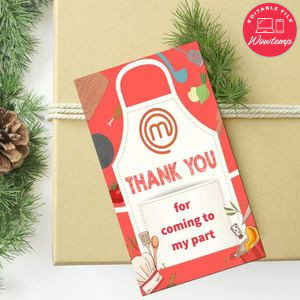 Masterchef Thank You Tag Customizable Template To Print At Home Instant Download