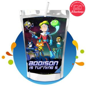 Final Space Capri Sun Birthday Labels Digital File Printable Instant Download