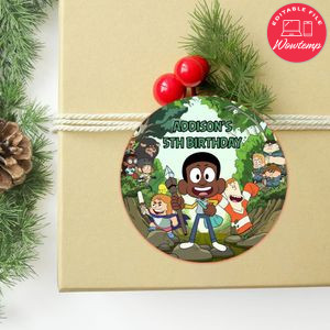 Craig Of The Creek Circle Sticker Template Customizable to Print at Home Instant Download