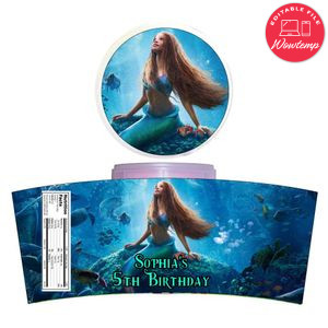 The Little Mermaid Cotton Candy Label Template To Print At Home Instant Download