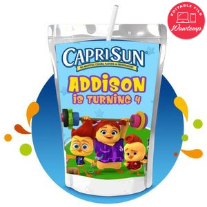 Chicken squad Capri Sun Birthday Labels Digital File Printable Instant Download