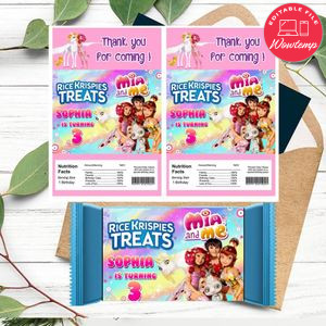 Mia and Me Rice Krispies Treats Template Printable Instant Download